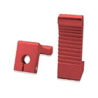 12mm Clamp On Foot Peg Rest For Coleman Predator Mini Bike 212cc 301cc 420cc Red