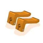 12mm Clamp On Foot Peg Rest For Coleman Predator Mini Bike 212cc 301cc 420cc Orange