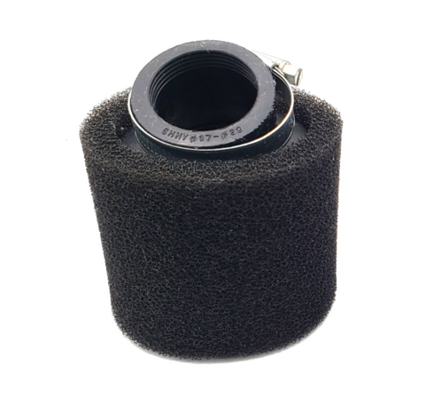 Universal Air Filter, Reusable Foam - 35mm/38mm, Black
