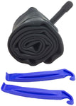 12" Bike Tube (12.5"x1.75/2.25) with Pair of Tire Lever Tools, Schrader Valve